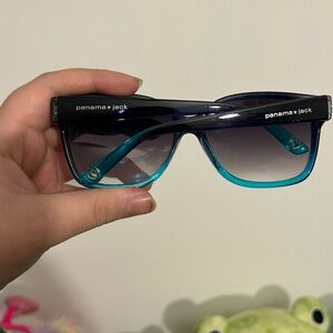 Panama Jack Teal and Black Sunglasses